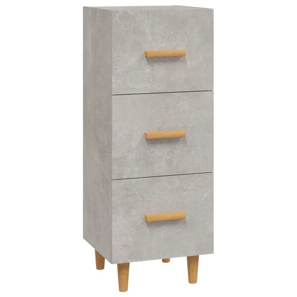 vidaXL Ντουλάπι Γκρι Σκυροδέματος 34,5x34x90 εκ. Επεξεργασμένο Ξύλο