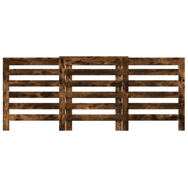 vidaXL Κάλυμμα Καλοριφέρ Καπνιστή Δρυς 205x21,5x83,5 εκ. Επεξ. Ξύλο