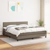 vidaXL &Kappa;&rho;&epsilon;&beta;ά&tau;&iota; Boxspring &mu;&epsilon; &Sigma;&tau;&rho;ώ&mu;&alpha; Taupe 160x200 &epsilon;&kappa;. &Upsilon;&phi;&alpha;&sigma;&mu;ά&tau;&iota;&nu;&omicron;
