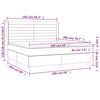 vidaXL &Kappa;&rho;&epsilon;&beta;ά&tau;&iota; Boxspring &mu;&epsilon; &Sigma;&tau;&rho;ώ&mu;&alpha; & LED &Kappa;&rho;&epsilon;&mu; 160x200 &epsilon;&kappa;. &Upsilon;&phi;&alpha;&sigma;&mu;ά&tau;&iota;&nu;&omicron;