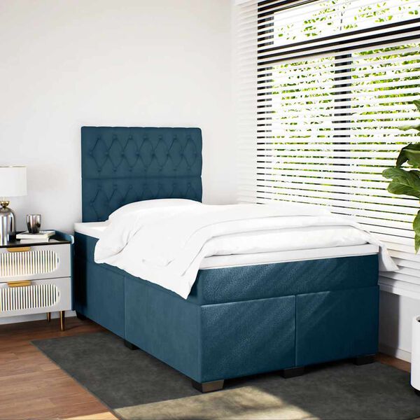 vidaXL &Kappa;&rho;&epsilon;&beta;ά&tau;&iota; Boxspring &mu;&epsilon; &Sigma;&tau;&rho;ώ&mu;&alpha; &Mu;&pi;&lambda;&epsilon; 120x190 &epsilon;&kappa;. &Beta;&epsilon;&lambda;&omicron;ύ&delta;&iota;&nu;&omicron;