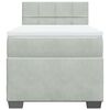 vidaXL Κρεβάτι Boxspring με Στρώμα Ανοιχτό Γκρι 100x200 εκ. Βελούδινο
