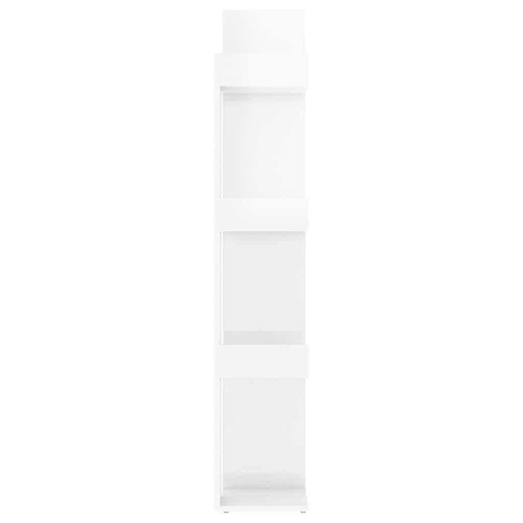 vidaXL Βιβλιοθήκη Γυαλιστερό Λευκό 86 x 25,5 x 140 εκ. από Επεξ. Ξύλο
