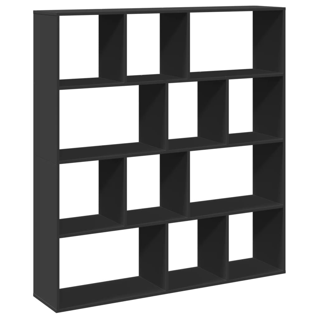 vidaXL Βιβλιοθήκη Μαύρο 132x29x141,5 εκ. από Επεξεργασμένο Ξύλο