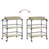 vidaXL Τρόλεϊ Κουζίνας Sonoma Δρυς 81,5x41x92,5 εκ. Επεξεργασμένο Ξύλο