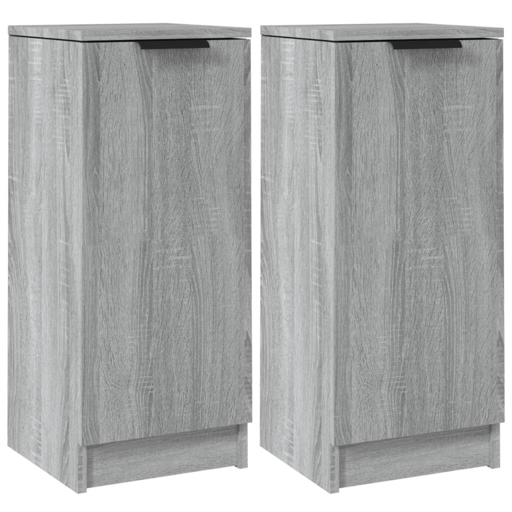 vidaXL Ντουλάπια 2 τεμ. Γκρι Sonoma 30x30x70 εκ. Επεξεργασμένο Ξύλο