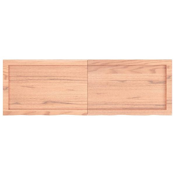vidaXL Επιφ Τραπεζιού Αν Καφέ 120x40x(2-4)εκ. Επεξ. Μασίφ Ξύλο Δρυός