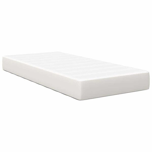 vidaXL Στρώμα Κρεβατιού με στρώμα Κρεμ 90 x 200 cm ύφασμα