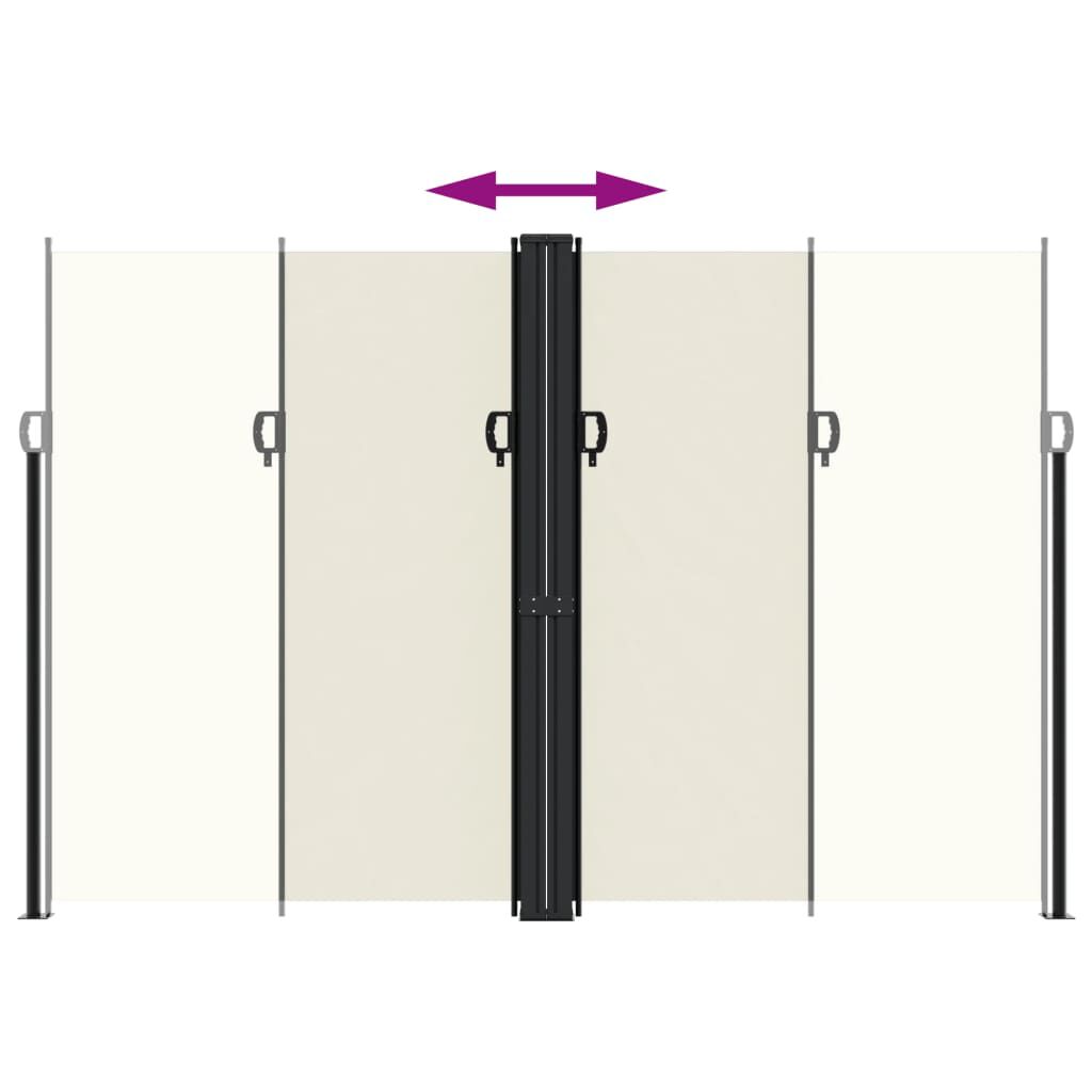 vidaXL Σκίαστρο Πλαϊνό Συρόμενο Κρεμ 220 x 600 εκ.