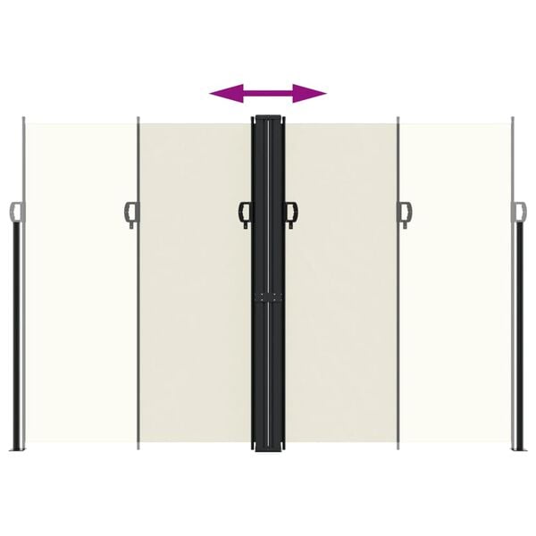 vidaXL Σκίαστρο Πλαϊνό Συρόμενο Κρεμ 220 x 600 εκ.