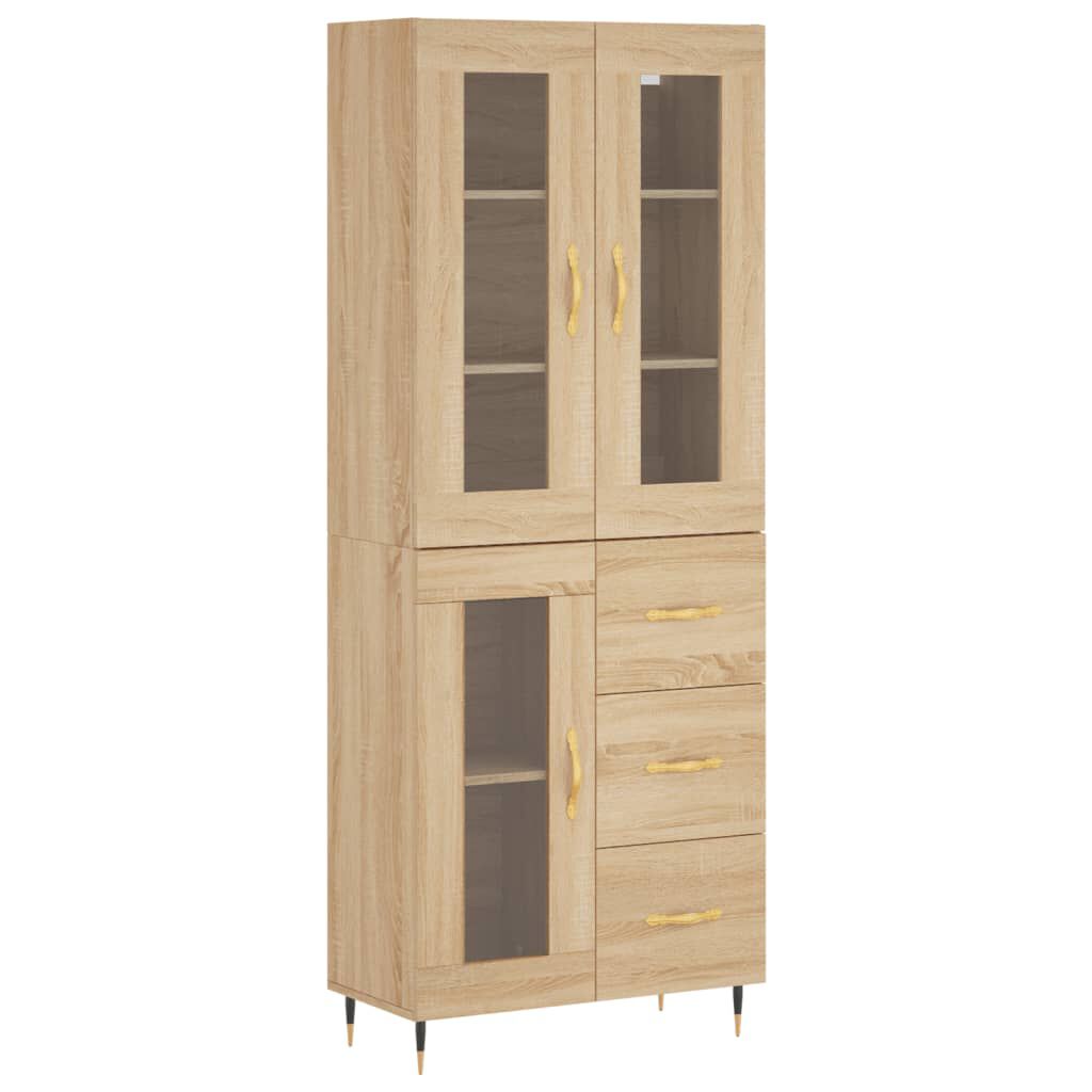 vidaXL Ντουλάπι Sonoma δρυς 69,5 x 34 x 180 εκ. από Επεξεργασμένο Ξύλο