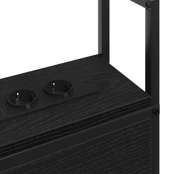 vidaXL Κεφαλάρι Αποθήκης Μαύρη δρυς 90 cm Επεξεργασμένο ξύλο