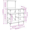 vidaXL Ραφιέρα Κουζίνας Sonoma Δρυς 90x40x132 εκ. Επ. Ξύλο & Μέταλλο