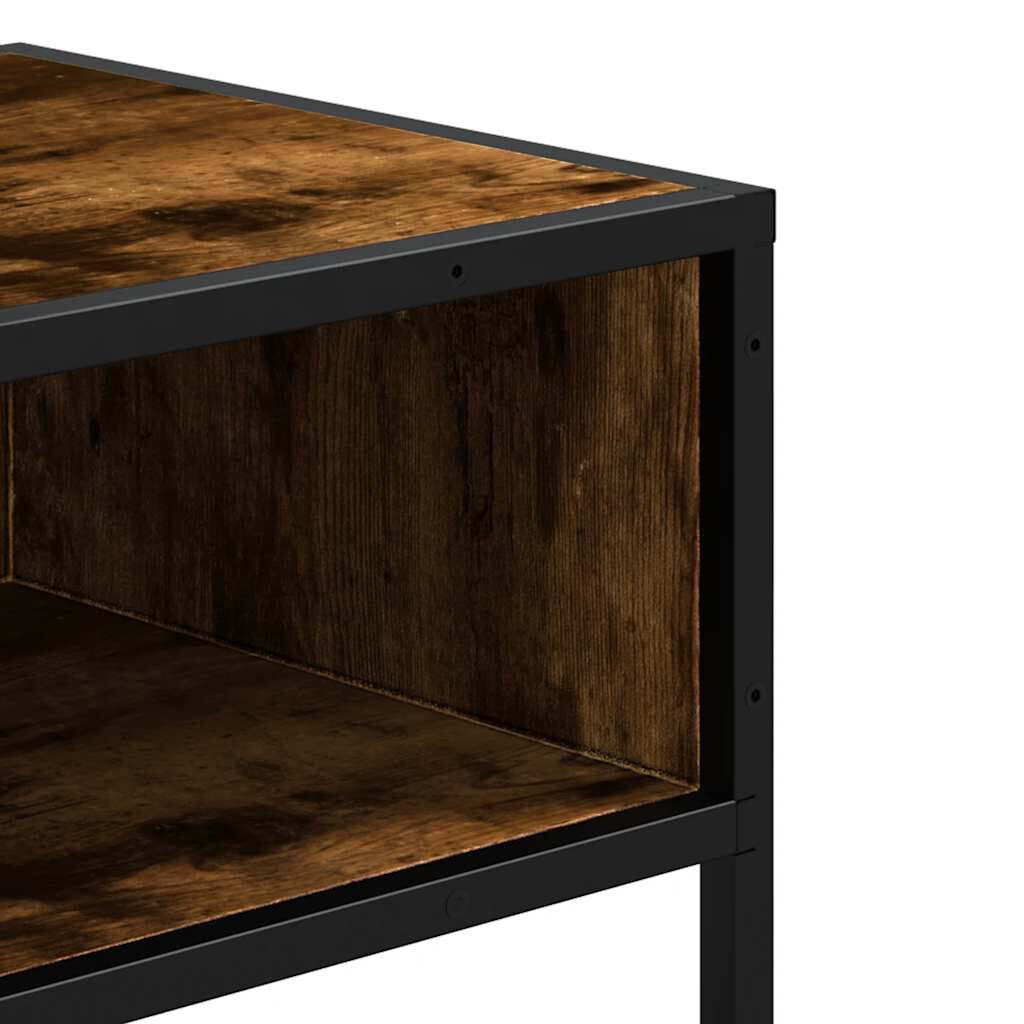 vidaXL Τραπέζι Κονσόλα Καπνιστή Δρυς 90x35x80 εκ. Επεξεργασμένο Ξύλο