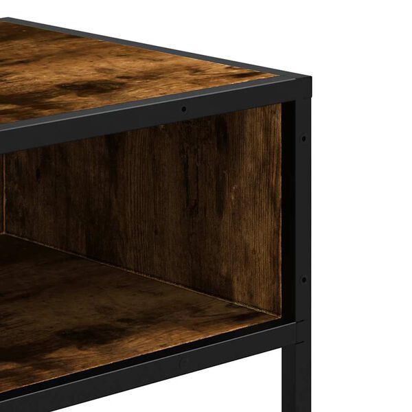 vidaXL Τραπέζι Κονσόλα Καπνιστή Δρυς 90x35x80 εκ. Επεξεργασμένο Ξύλο