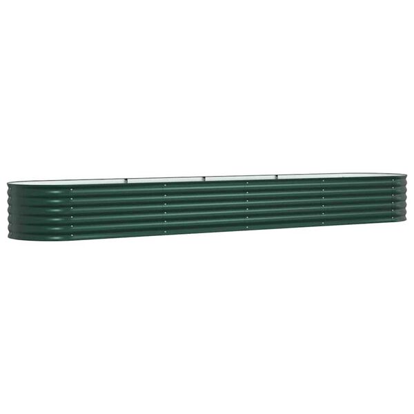 vidaXL Υπερυψωμένη Ζαρντινιέρα Πράσινο 400 x 80 x 44 cm Ατσάλι