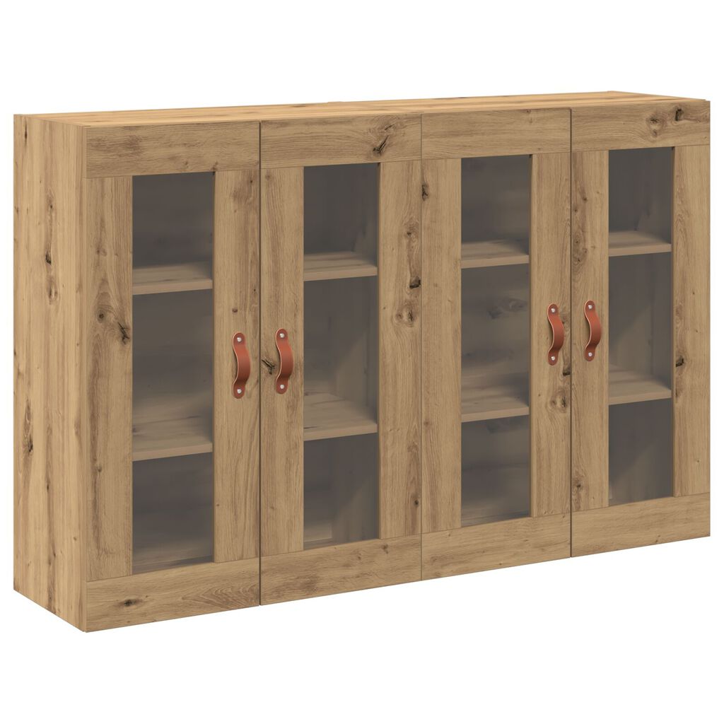 vidaXL Τοίχου Cabinets 2 τεμ Καρυδιά 69,5x34x90 εκ Κατασκευασμένο Ξύλο