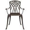 vidaXL Καρέκλα Κήπου 2 pcs Μπρονζέ 55 x 56.5 x 91εκ Αλουμίνιο