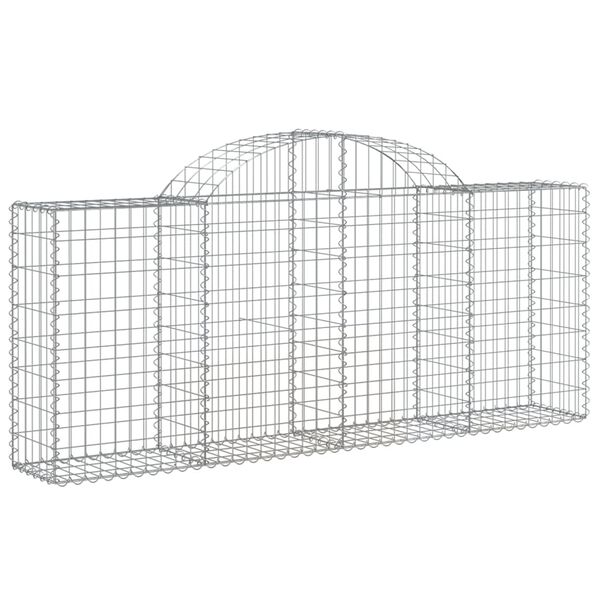 vidaXL Συρματοκιβώτια Τοξωτά 12 τεμ. 200x30x80/100 εκ. Γαλβαν. Ατσάλι