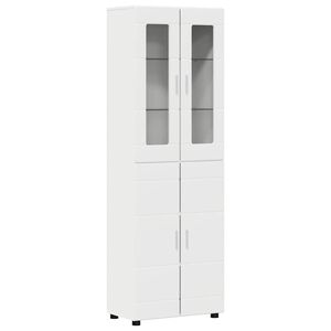 vidaXL Highboard FLORIN 60 x 35 x 182 &epsilon;&kappa;. &Lambda;&epsilon;&upsilon;&kappa;ό &Epsilon;&pi;&epsilon;&xi;&epsilon;&rho;&gamma;&alpha;&sigma;&mu;έ&nu;&omicron; &Xi;ύ&lambda;&omicron;
