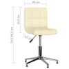3087638 vidaXL Swivel Dining Chairs 4 pcs Cream Faux Leather (334409&times;2)