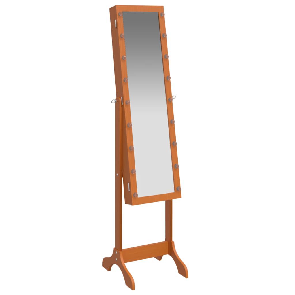 vidaXL Καθρέφτης Επιδαπέδιος με LED 34 x 37 x 146 εκ.