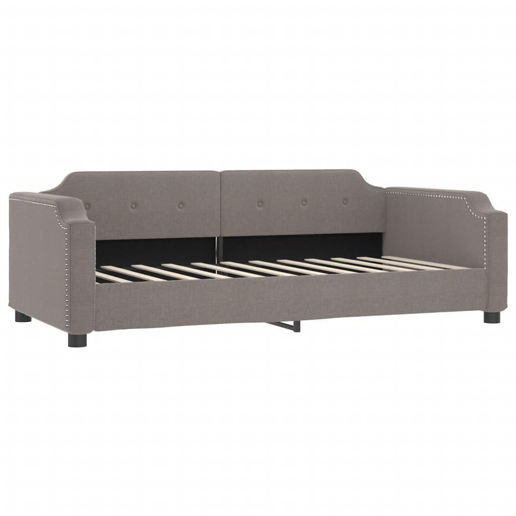 vidaXL Καναπές Κρεβάτι Συρόμενος Taupe 100x200εκ. Υφασμάτινος Στρώματα