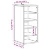 vidaXL Παπουτσοθήκη Γκρι Σκυροδέματος 31,5x35x70 εκ. από Επεξ. Ξύλο