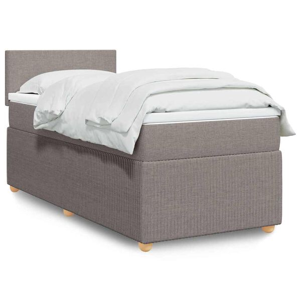 vidaXL &Kappa;&rho;&epsilon;&beta;ά&tau;&iota; Boxspring &mu;&epsilon; &Sigma;&tau;&rho;ώ&mu;&alpha; Taupe 90x190 &epsilon;&kappa;.&Upsilon;&phi;&alpha;&sigma;&mu;ά&tau;&iota;&nu;&omicron;