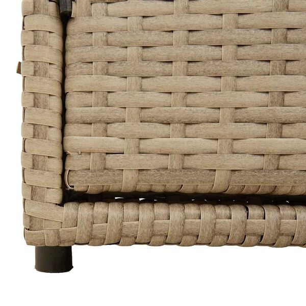 vidaXL Ντουλάπι Αποθήκευσης Κήπου Beige 110x55x60,5εκ. Συνθετικό Ρατάν