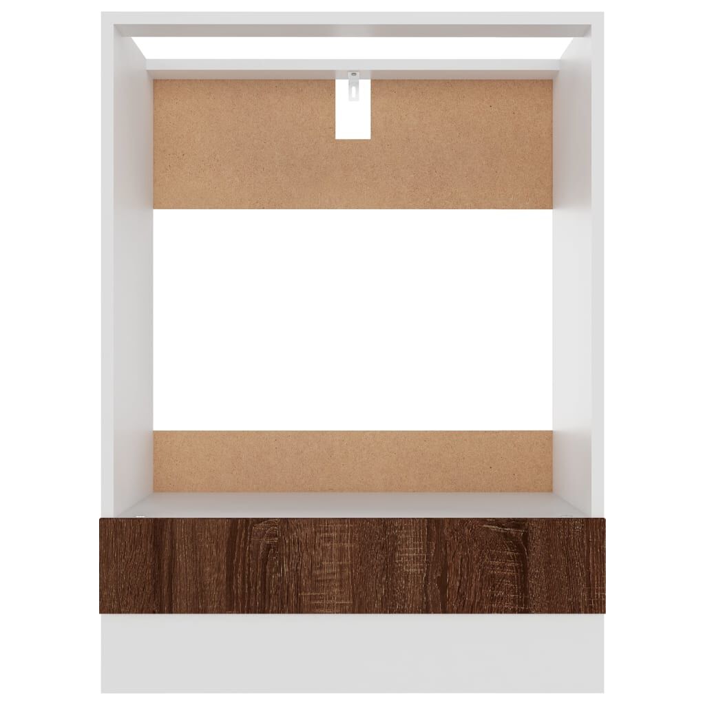 vidaXL Ντουλάπι Φούρνου Riga Καφέ Δρυς 60x46x81,5 εκ. Επεξεργ. Ξύλο