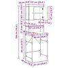 vidaXL Ντουλάπι πλυντηρίου Μαύρη δρυς 68 x 48.5 x 194 εκ