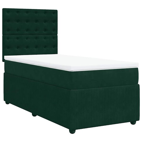 vidaXL &Kappa;&rho;&epsilon;&beta;ά&tau;&iota; Boxspring &mu;&epsilon; &Sigma;&tau;&rho;ώ&mu;&alpha; &Sigma;&kappa;&omicron;ύ&rho;&omicron; &Pi;&rho;ά&sigma;&iota;&nu;&omicron; 90x190 &epsilon;&kappa;. &Beta;&epsilon;&lambda;&omicron;ύ&delta;&iota;&nu;&omicron;