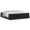 vidaXL Οθωμανικό κρεβάτι με στρώματα Μαύρο 180x200cm Velvet