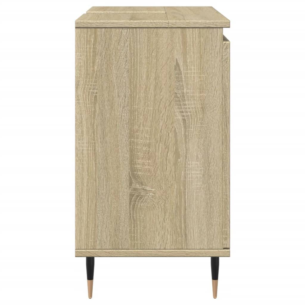 vidaXL Ντουλάπι Μπάνιου Sonoma Δρυς 58 x 33 x 60 εκ. από Επεξεργ. Ξύλο