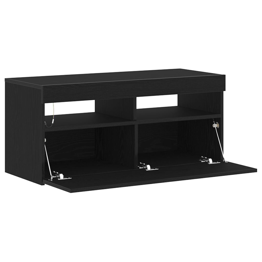 vidaXL Ντουλάπι TV Μαύρο 90 x 35 x 40 εκ. Επεξεργασμένο ξύλο