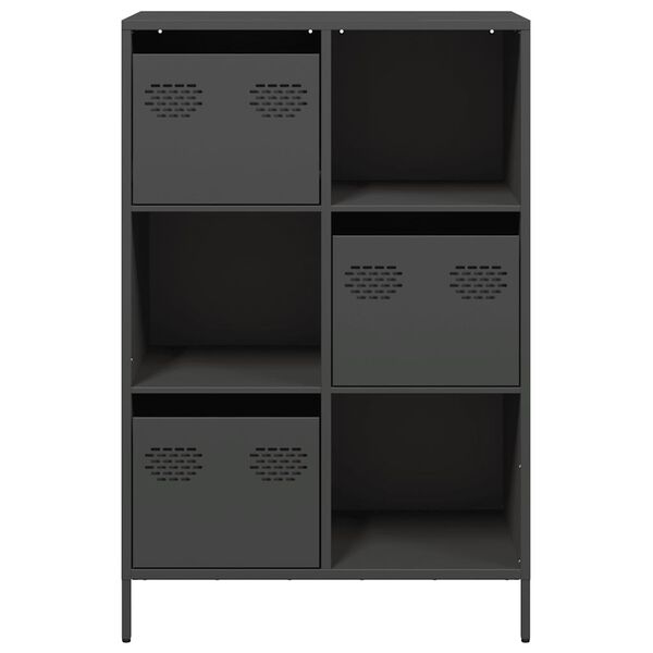 vidaXL Ντουλάπι Μαύρο 68x39x103,5 εκ. από Χάλυβα