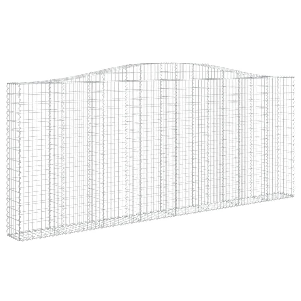 vidaXL Συρματοκιβώτια Τοξωτά 8 τεμ. 400x30x160/180 εκ. Γαλβαν. Ατσάλι