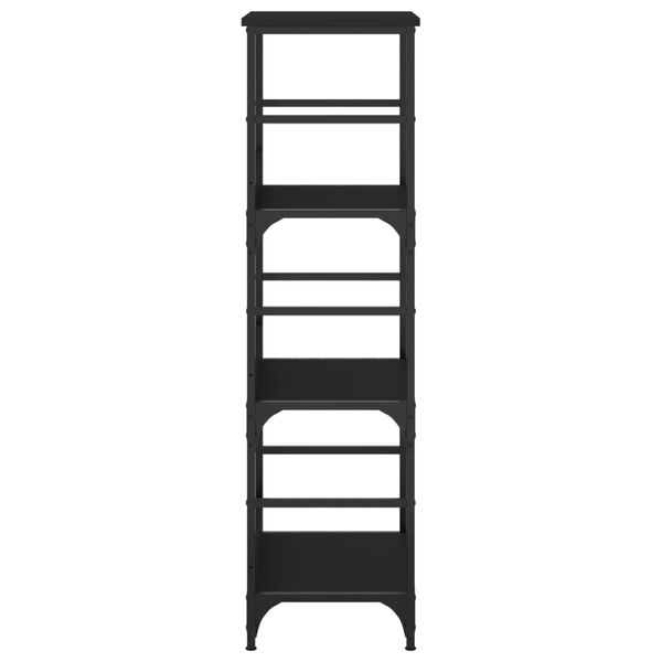 vidaXL Βιβλιοθήκη Μαύρη 50x33x117,5 εκ. από Επεξεργασμένο Ξύλο