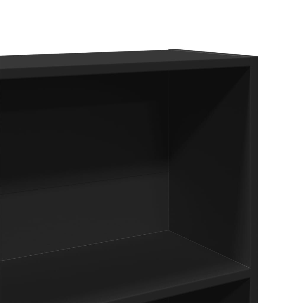 vidaXL Βιβλιοθήκη Μαύρη 80x24x143 εκ. από Επεξεργασμένο Ξύλο