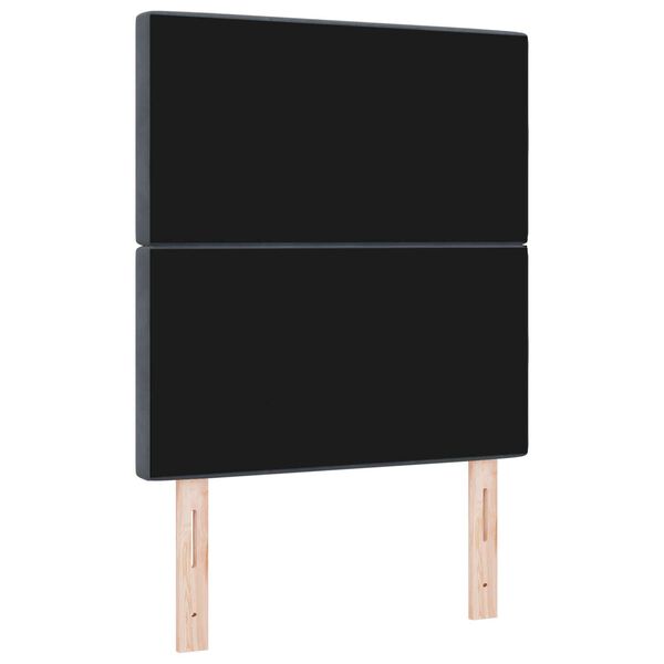 vidaXL Κεφαλάρι LED με φώτα λωρίδας LED Σκούρο γκρι 80 cm Βελούδο