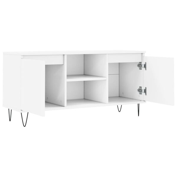 vidaXL Έπιπλο Τηλεόρασης Λευκό 104 x 35 x 50 εκ. από Επεξεργ. Ξύλο