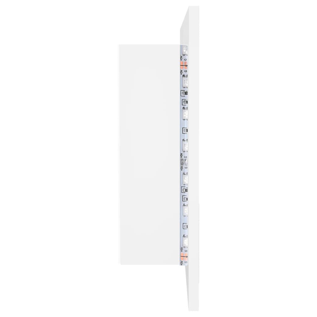vidaXL Καθρέφτης Μπάνιου με Ντουλάπι LED Λευκός 90x12x45 εκ. Ακρυλικός