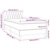 vidaXL &Kappa;&rho;&epsilon;&beta;ά&tau;&iota; Boxspring &mu;&epsilon; &Sigma;&tau;&rho;ώ&mu;&alpha; & LED &Mu;&alpha;ύ&rho;&omicron; 100x200 &epsilon;&kappa;. &Upsilon;&phi;&alpha;&sigma;&mu;ά&tau;&iota;&nu;&omicron;