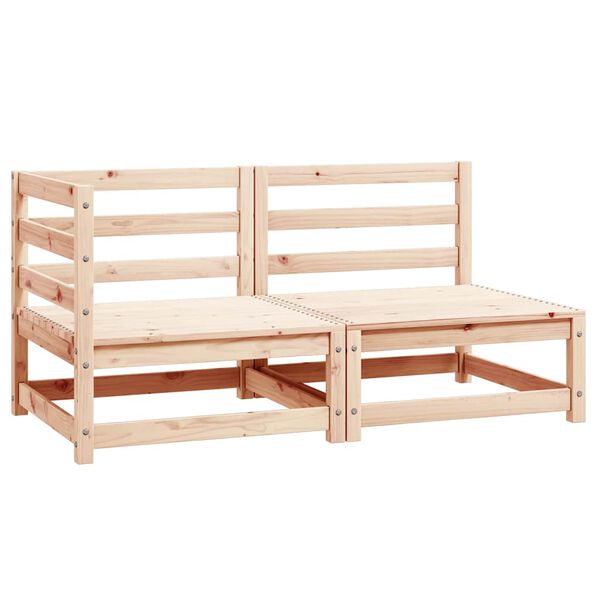 vidaXL Σαλόνι Κήπου Σετ 2 Τεμαχίων από Μασίφ Ξύλο Πεύκου