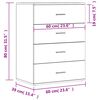 vidaXL Συρταριέρα Sonoma Δρυς 60x39x80 εκ. Επεξεργασμένο Ξύλο