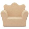 vidaXL Παιδικός καναπές Cream Soft Plush