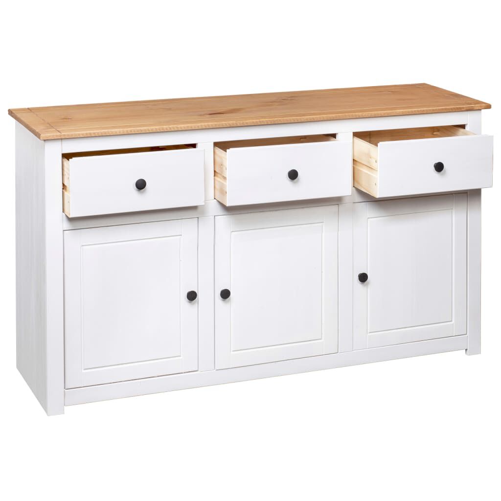 vidaXL Μπουφές Λευκός 135 x 40 x 80 εκ. από Ξύλο Πεύκου Σειρά Panama