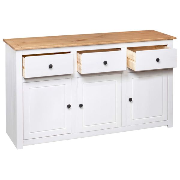 vidaXL Μπουφές Λευκός 135 x 40 x 80 εκ. από Ξύλο Πεύκου Σειρά Panama