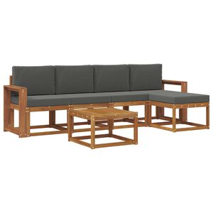 vidaXL &Sigma;&epsilon;&iota;&rho;ά &Kappa;&alpha;&nu;&alpha;&pi;έ &Epsilon;&xi;&omega;&tau;&epsilon;&rho;&iota;&kappa;&omicron;ύ &mu;&epsilon; &mu;&alpha;&xi;&iota;&lambda;ά&rho;&iota; 6 pcs &Phi;&upsilon;&sigma;&iota;&kappa;ό &kappa;&alpha;&iota; &Alpha;&nu;&theta;&rho;&alpha;&kappa;ί